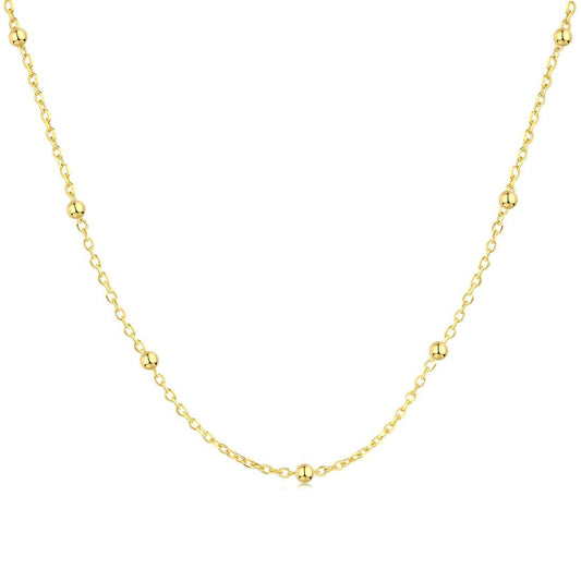 [Vivid Aurora]Small Bead Clavicle Chain Simple Necklace