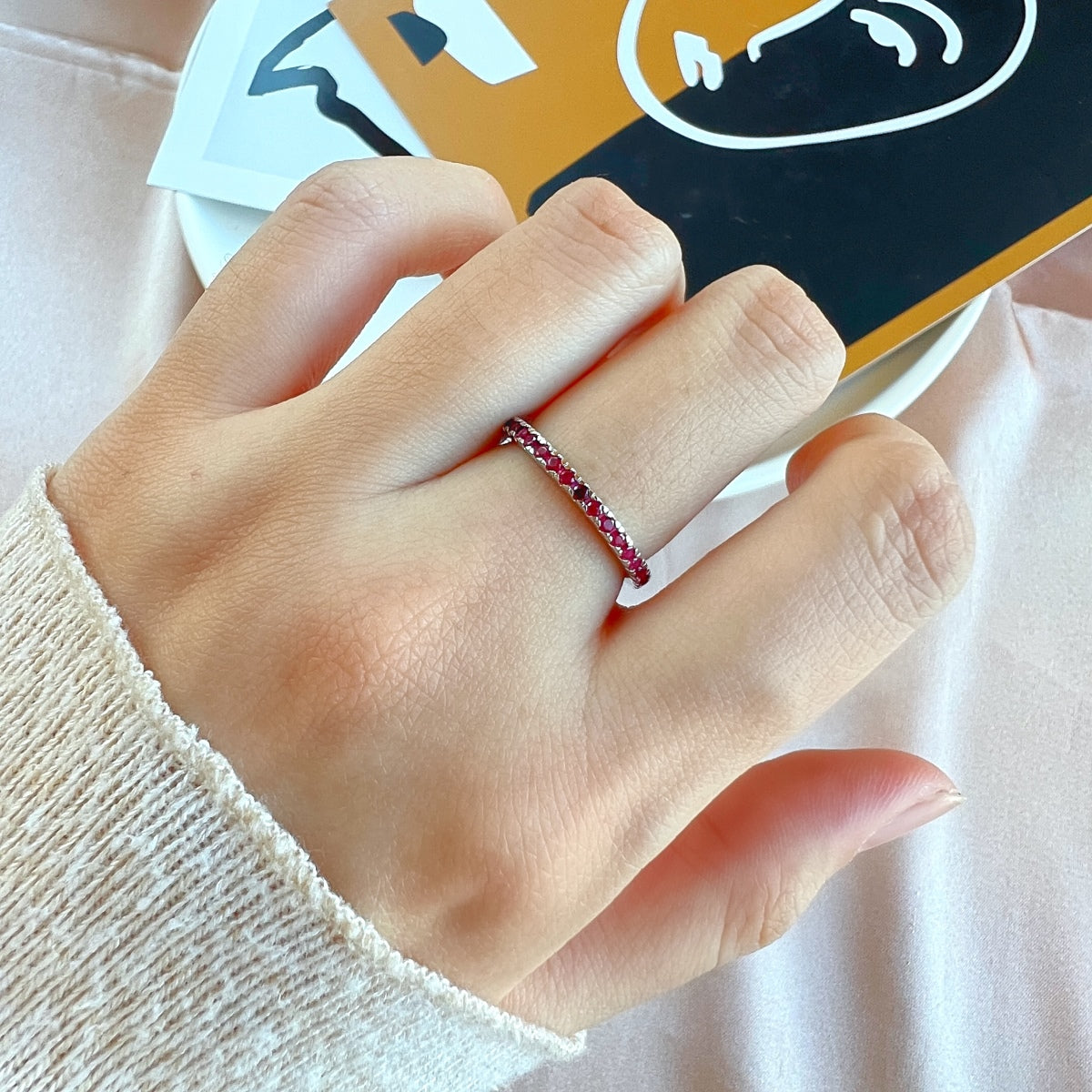 [Vivid Aurora]Delicate Sparkling Round Cut Daily Ring