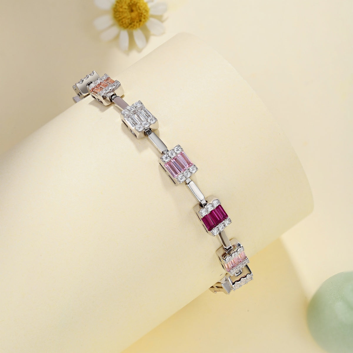 [Vivid Aurora]Dainty Charming Emerald Cut Daily Bracelet