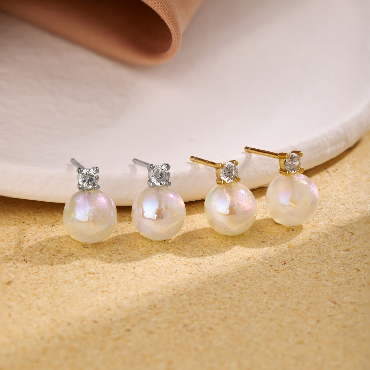 [Vivid Aurora]Symphony Mermaid Pearl Earrings