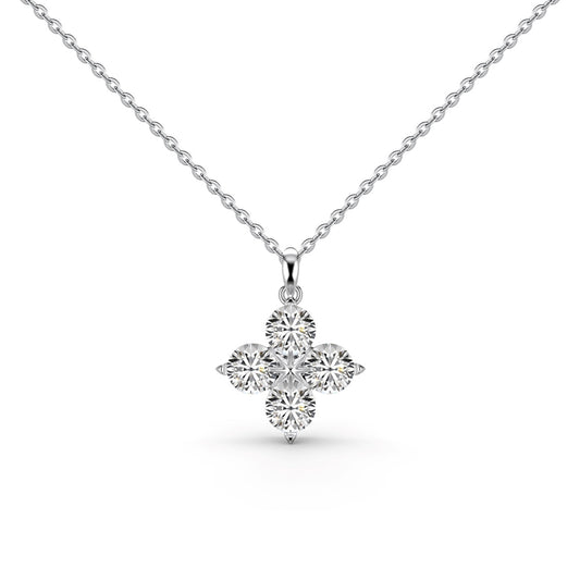 [Vivid Aurora]Four-Leaf Clover And Eight-Pointed Star Necklace