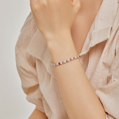 [Vivid Aurora]Radiant Colorful Round Shape Daily Bracelet